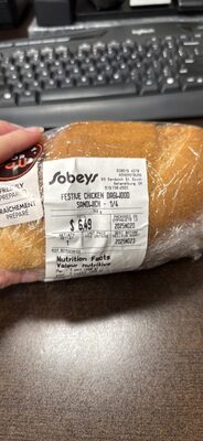 Festive Chicken Dagwood Sandwich - 1/4