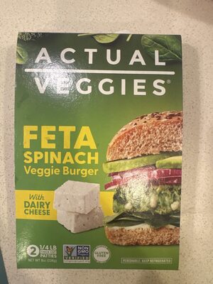 Feta spinach Veggie Burger