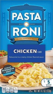 Fettuccine In A Creamy Chicken Flavored Sauce