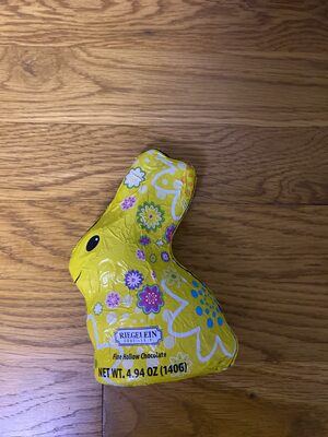 Fine hollow chocolate bunny