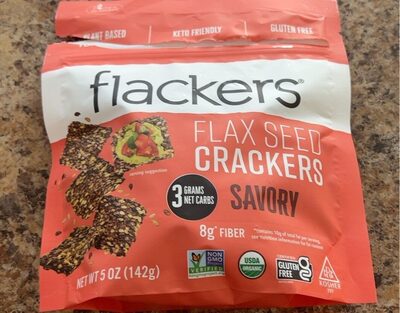 Flackers Organic Flax Seed Crackers - Savory