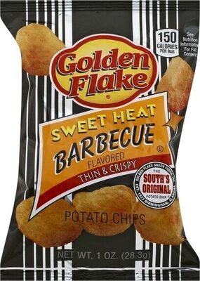Flake thin & crispy sweet heat barbecue flavored potato chips