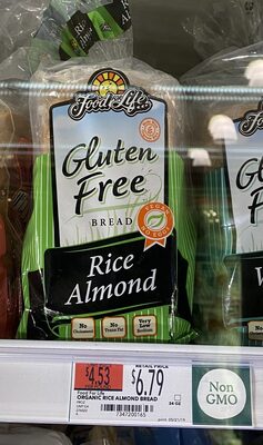 Food for life, bread, rice, almond