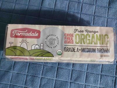 Free range organic eggs medium brown