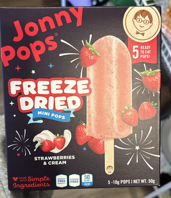 Freeze Dried Mini Pops Strawberries & Cream