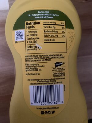 French's true organics classic yellow