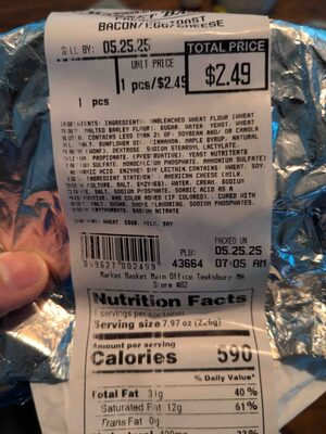 French toast bacon egg cheese sandwich