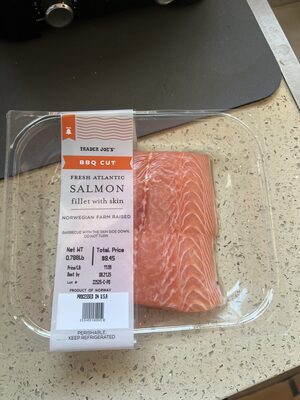 Fresh Atlantic Salmon Fillet With Skin