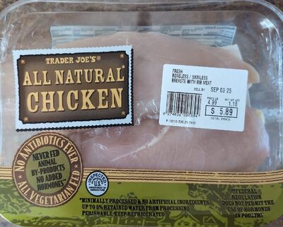 Fresh Boneless/Skinless Breasts With Rib Meat