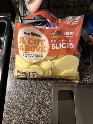 Fresh Cut Sliced Potatoes