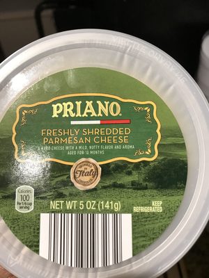 Freshly shredded parmesan cheese, parmesan