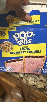 Frosted Lemon Blueberry Crumble Toaster Pastries