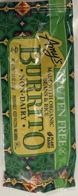 Frozen bean rice burrito