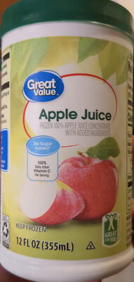 Frozen concentrated apple juice