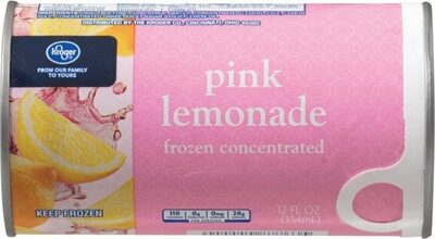 Frozen pink lemonade concentrate