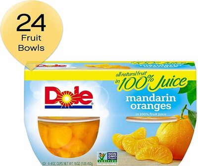 Fruit bowls mandarin oranges in juice