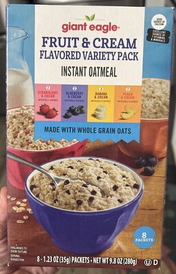 Fruit & Cream Instant Oatmeal