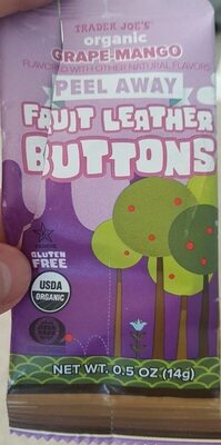 Fruit leather buttons