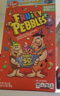 Nutrition facts of Fruity Pebbles