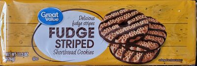 Fudge striped shortbread cookies