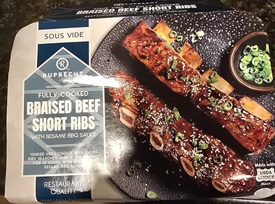 Fully Cooked Braised Beef Short Ribs With Sesame BBQ Sauce