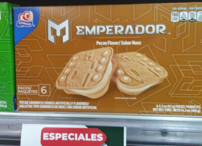 Gamesa, emperador, sandwich cookies, pecan