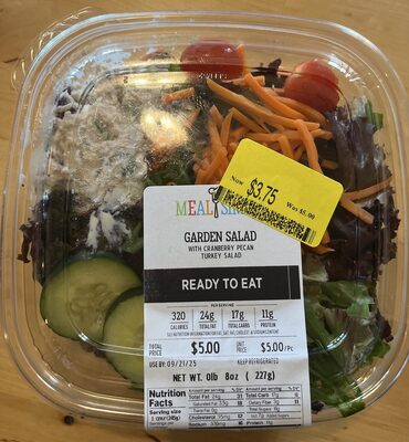 Garden Salad with Cranberry Pecan Turkey Salad