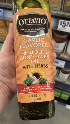 Garlic Flavored High Oleic Sunflower Oil with Herbs