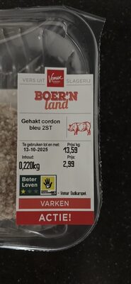 Gehakt cordon bleu