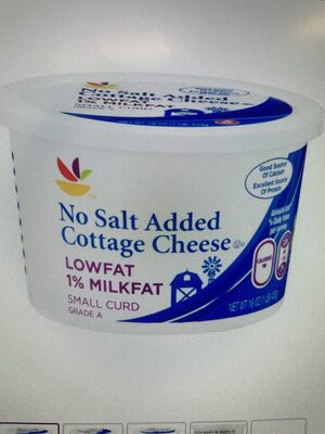 Giant Cottage Cheese Small Curd Low Fat 1% Milkfat No Salt Added