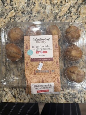 Gingerbread & Sugar Cookie Mini Muffins