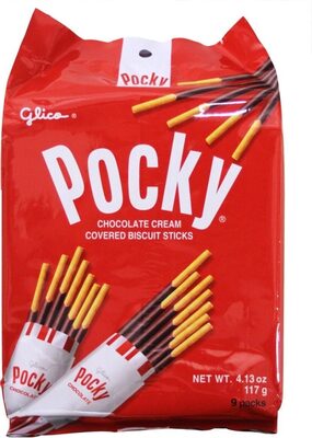 Glico chocolate cream covered biscuit sticks