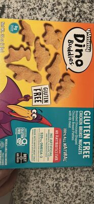 GLUTEN FREE Chicken Breast Nuggets Breaded Dinosaur Shaped Chicken Breast Patties with rib meat