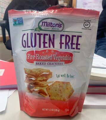 Gluten Free Fire Roasted Vegetable Baked Crackers