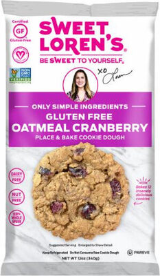 Gluten Free Oatmeal Cranberry Place & Bake Cookie Dough