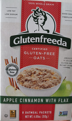 Glutenfreeda, Instant Oatmeal, Apple, Cinnamon