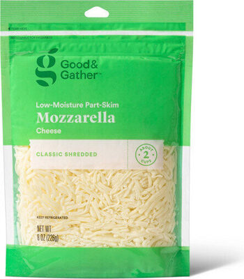 Good & gather mozzarella classic shredded low