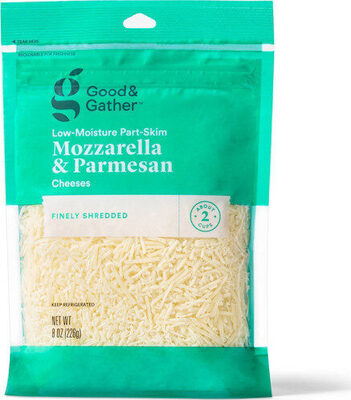 Good & gather mozzarella & parmesan finely shredded