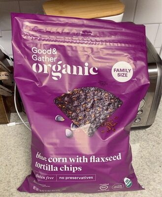 Good & gather organic blue corn with flax seed tortilla chips
