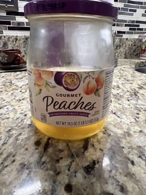 Gourmet Peaches In Passion Fruit Juice