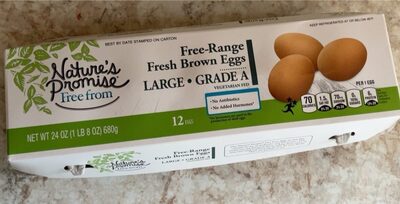 Grade a large fresh brown eggs