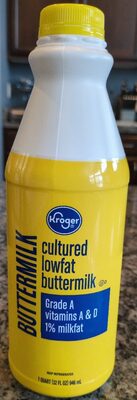 Grade A Pasteurized Cultured Lowfat Buttermilk
