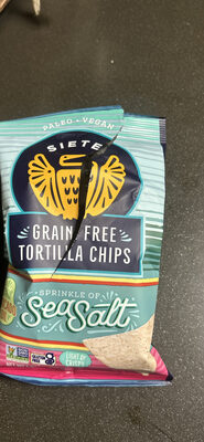 Grain Free Tortilla Chips Sprinkle of Sea Salt