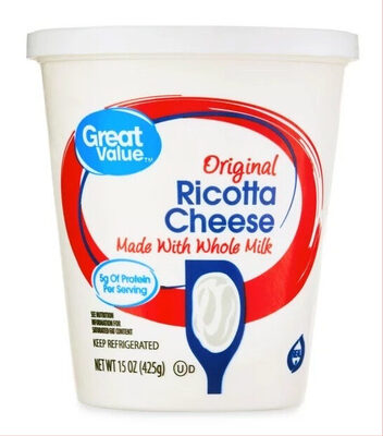 Great value, original ricotta cheese