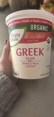 Greek Plain Grade A Whole Milk Yogurt