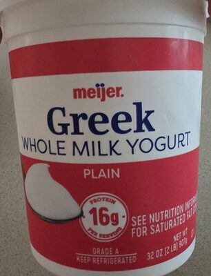 Greek whole milk yogurt