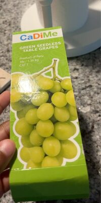 Green seedless table grapes