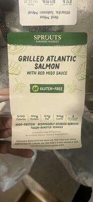 Grilled Atlantic Salmon with Red Miso Sauce