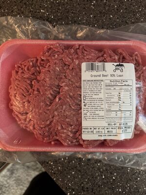 Ground Beef 93% Lean (Commisary)