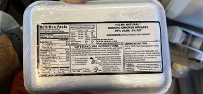 GROUND CHICKEN BREASTS 97% LEAN, 3% FAT